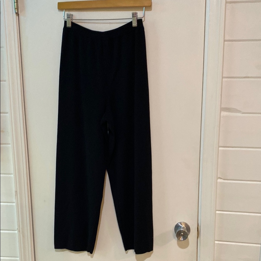 Bloomingdale's Black Capri Pants High Waist Relaxed Fit